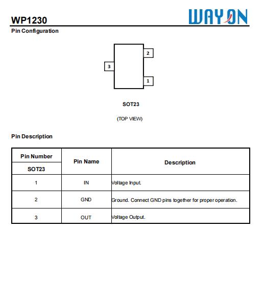 維安WAYON代理，OVP保護(hù)芯片WP1230，支持24V熱插拔OVP過(guò)壓保護(hù)IC，廣泛應(yīng)用于電子煙 TWS耳機(jī)等品牌客戶