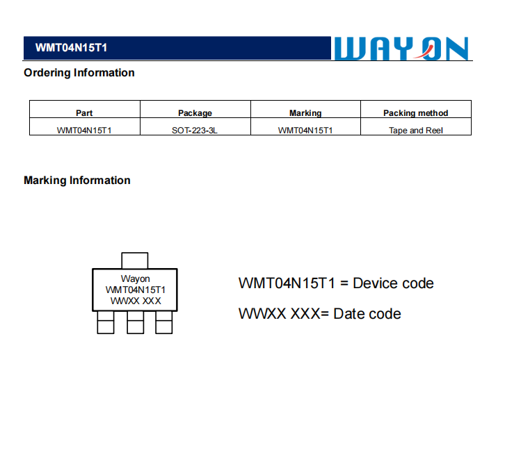 Wayon一級(jí)代理商，維安一級(jí)代理商，維安MOS，維安WMT04N15T1,維安中高壓MOS.png