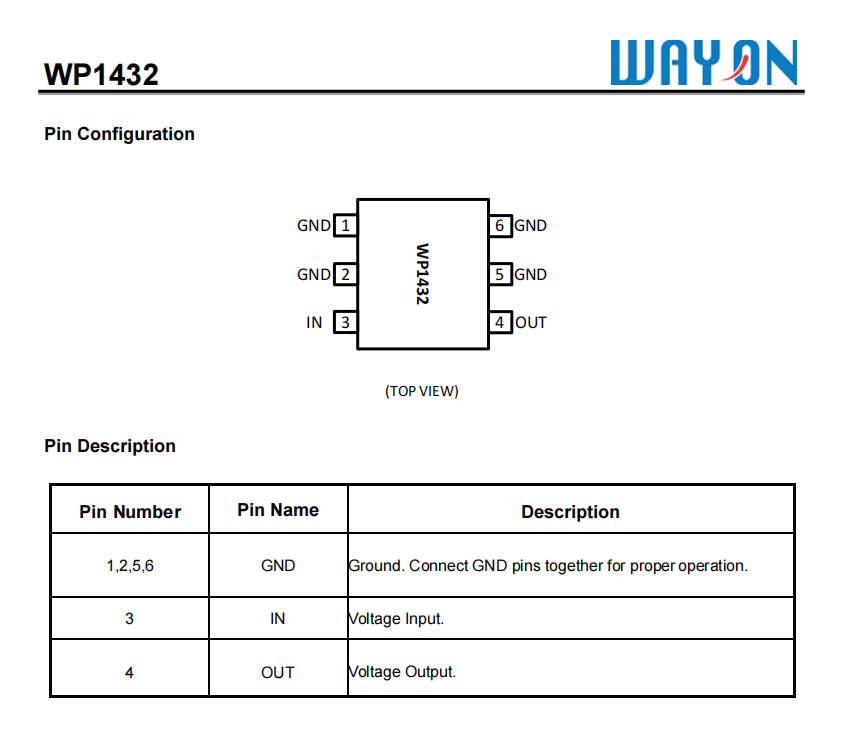 Wayon維安新品推薦，36V OVP過電壓保護(hù)IC，Over-Voltage Protection lC ， WP1432.png